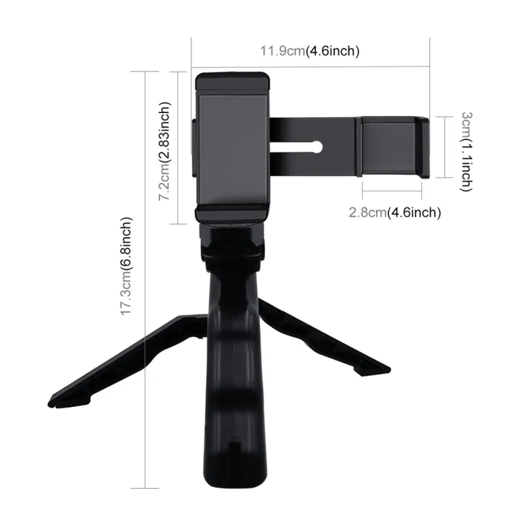 PULUZ Smartphone Fixing Clamp 1/4 inch Holder Mount Bracket   Grip Folding Tripod Mount Kits for DJI OSMO Pocket / Pocket 2