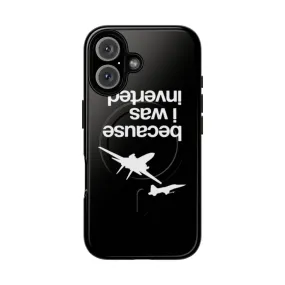 "Retro Inverted Aircraft Magnetic Tough Phone Case - White"