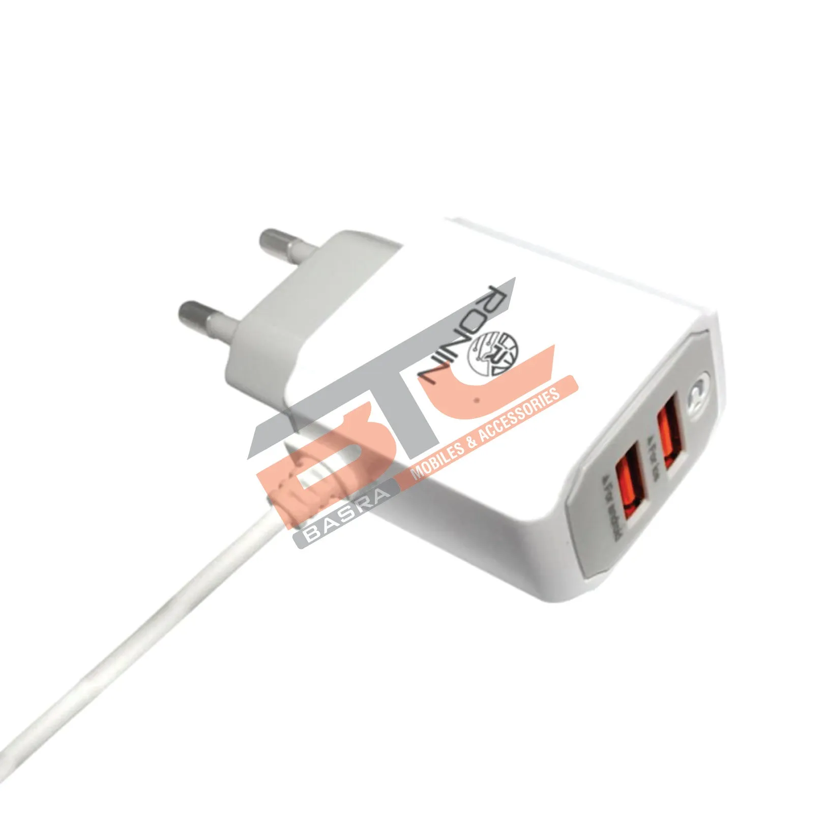 RONIN R-722 Dual USB   Attached Wire Charger 2.4A