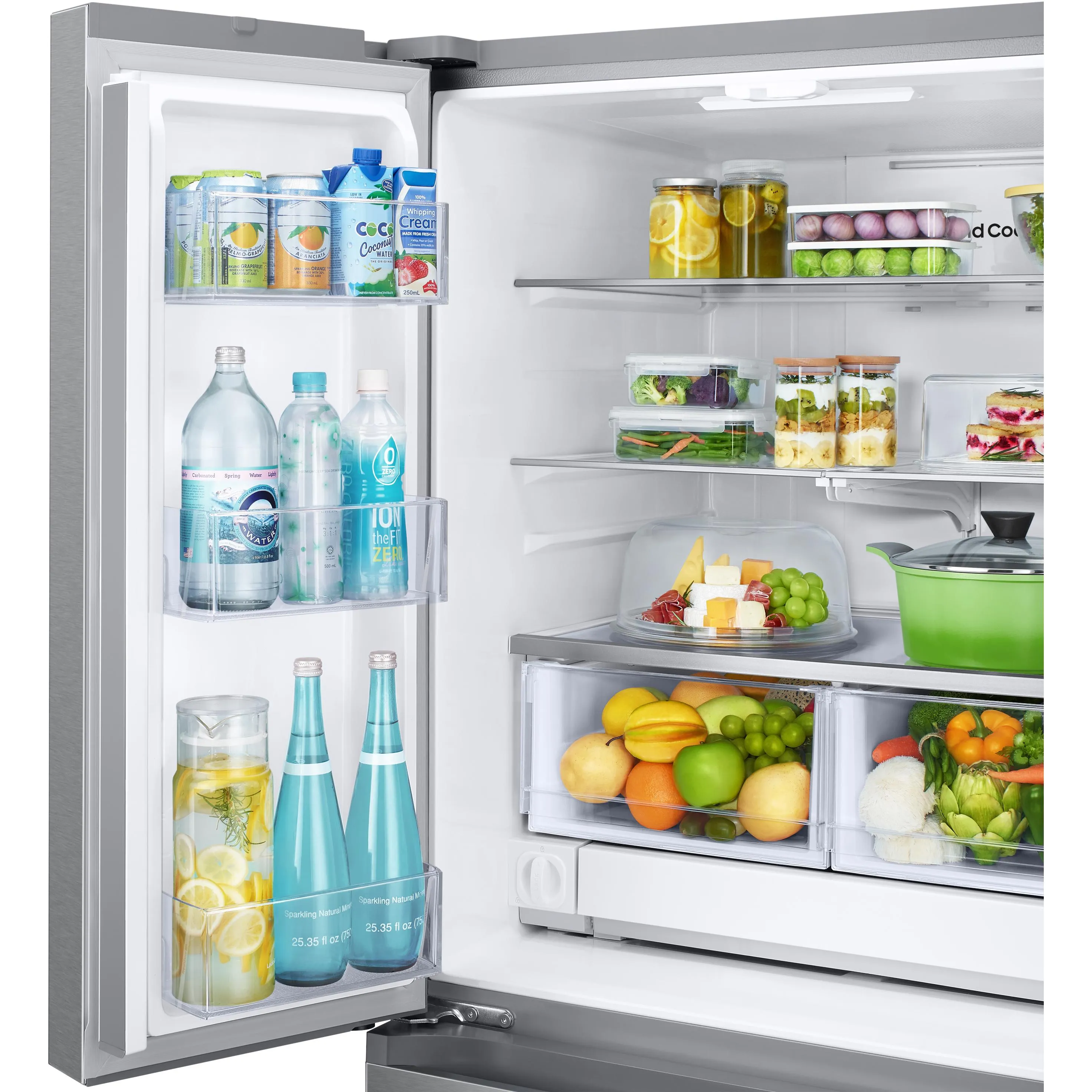 Samsung 33-inch, 25 cu. ft. French 3-Door Refrigerator with Dual Auto Ice Maker with Ice Bites™ RF25C5151SR/AA