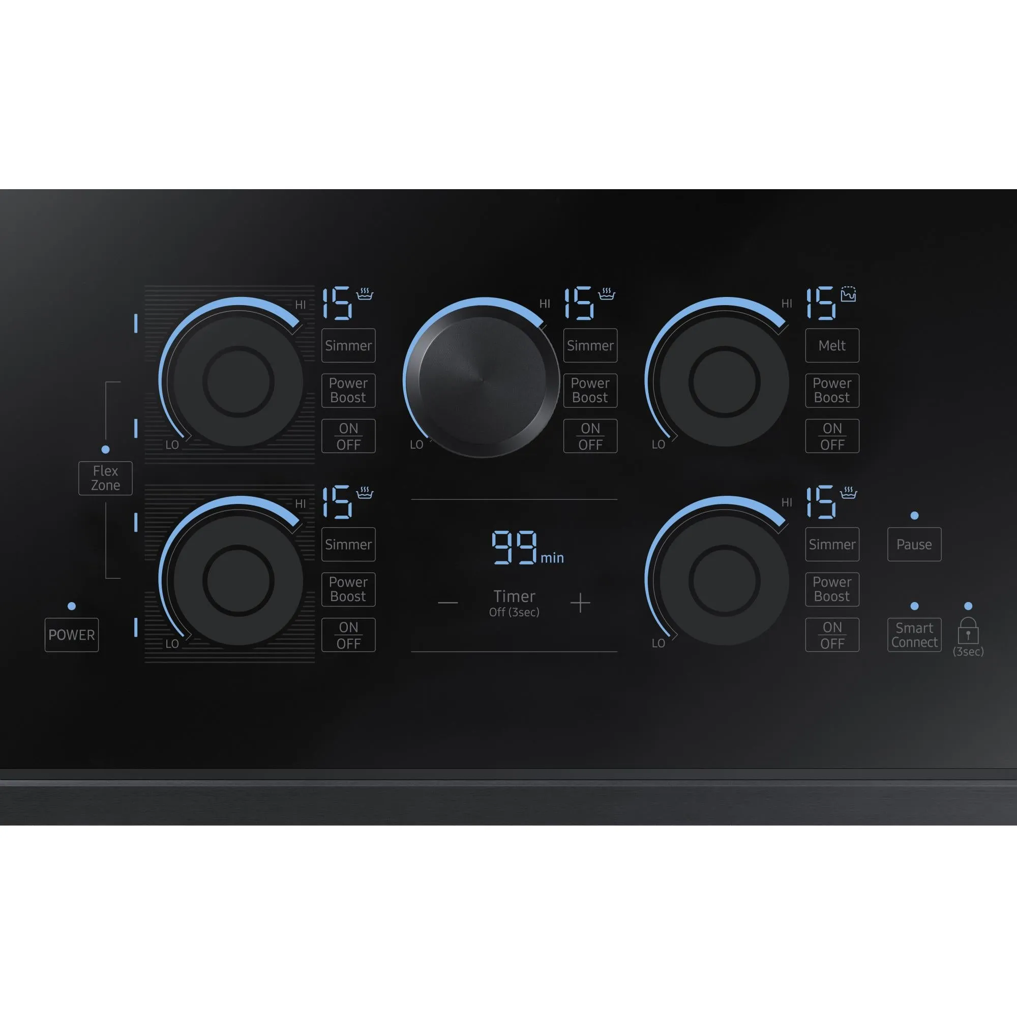 Samsung 36-inch Built-in Induction Cooktop with Virtual Flame Technology™ NZ36K7880UG/AA