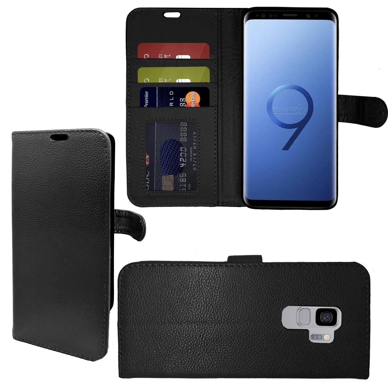 Samsung Galaxy S10E Genuine Leather Flip Folio Book Wallet Case