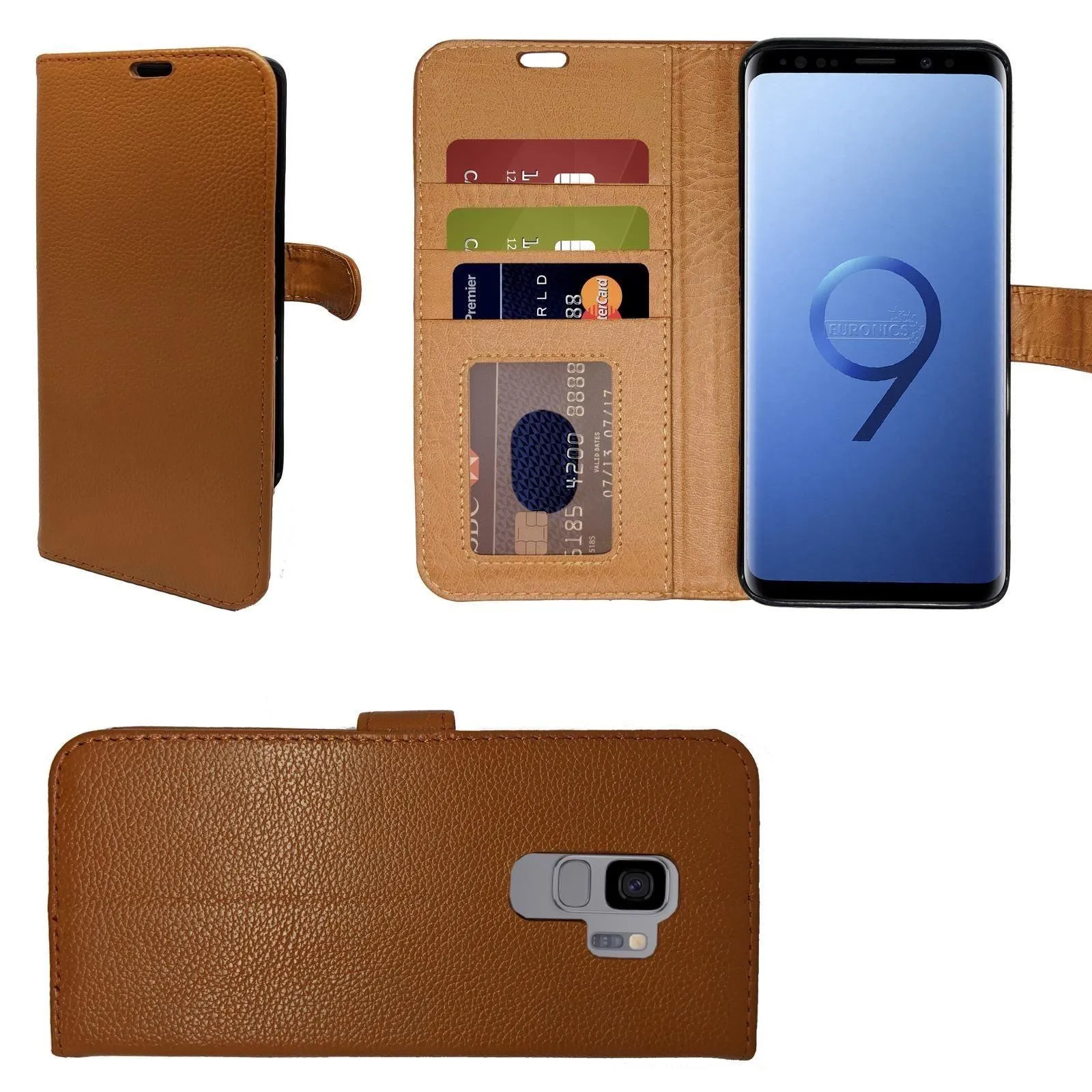 Samsung Galaxy S10E Genuine Leather Flip Folio Book Wallet Case