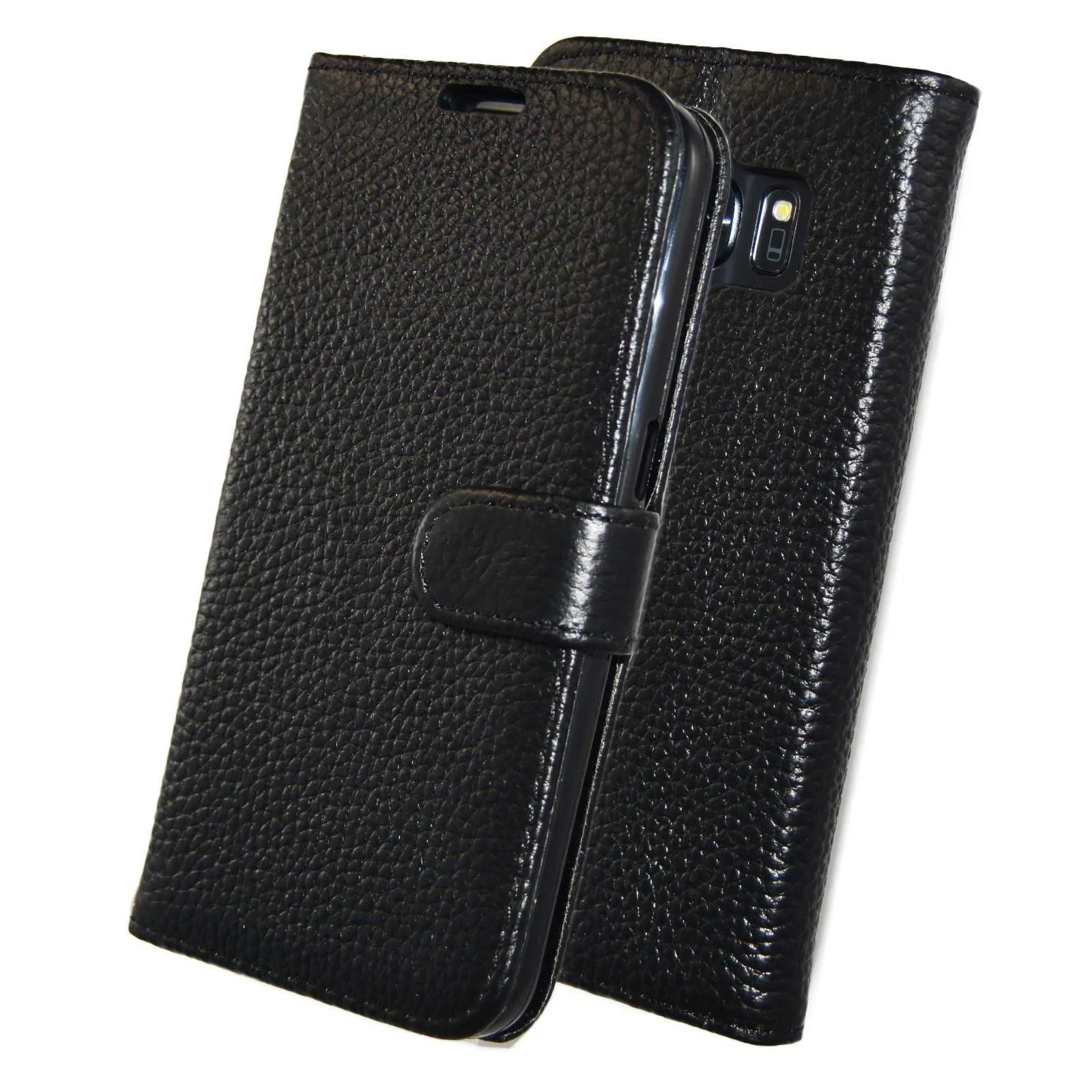 Samsung Galaxy S10E Genuine Leather Flip Folio Book Wallet Case