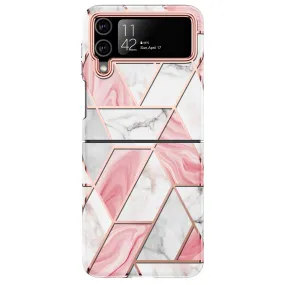 Samsung Galaxy Z Flip 4 Case | Slim Marble Shockproof Bumper Stylish Phone Cover |  Pink