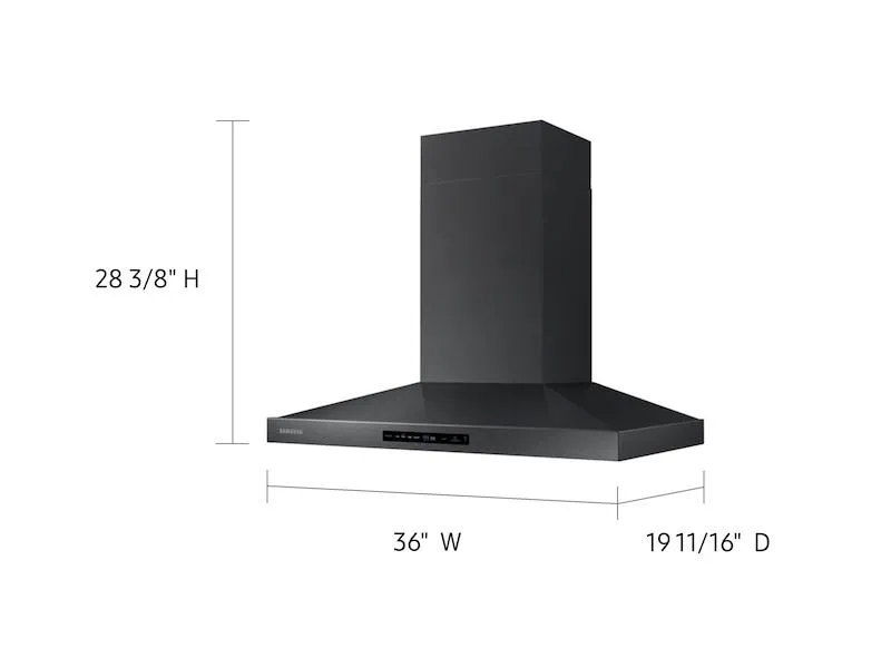 Samsung NK36K7000WG 36" Wall Mount Hood in Black Stainless Steel