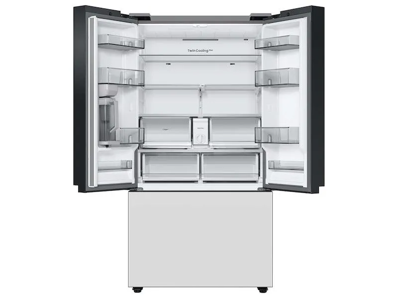 Samsung RF24BB620012AA Bespoke 3-Door French Door Refrigerator (24 cu. ft.) with AutoFill Water Pitcher in White Glass