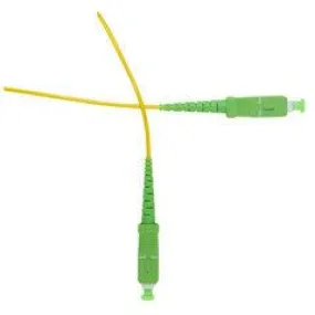 SC/UPC OS2 Duplex 2.0mm Fiber Optic Patch Cord, OFNR, Singlemode 9/125, Yellow Jacket, Blue Connector, 7 meter (22.9 ft)