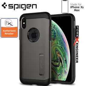 Spigen Slim Armor for iPhone Xs MAX - Military Grade Protection Case with Build-in Kickstand - Gunmetal