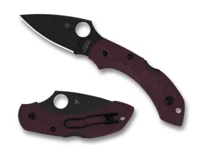 Spyderco Dragonfly 2 Lightweight Sprint Run Folding Knife Micro-Melt PD#1 Blade Burgundy Handles