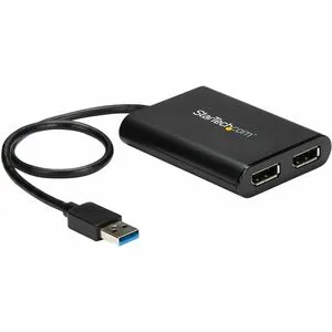 StarTech.com USB to Dual DisplayPort Adapter - 4K 60Hz - USB 3.0 5Gbps - USB Dual Monitor Adapter - Dual DisplayPort Adapter - DisplayLink Certified