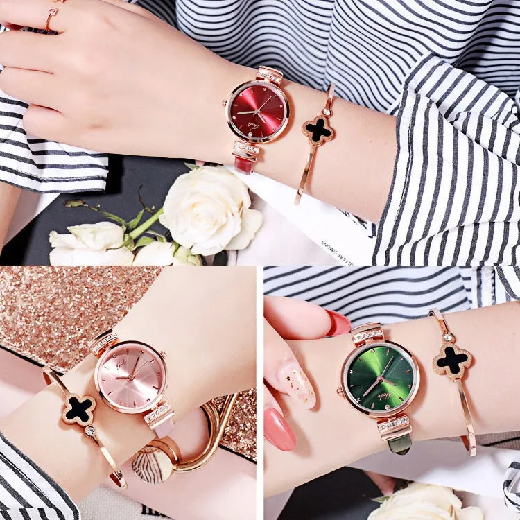 Stylish Ultra-thin Leather Strap Women's Watch