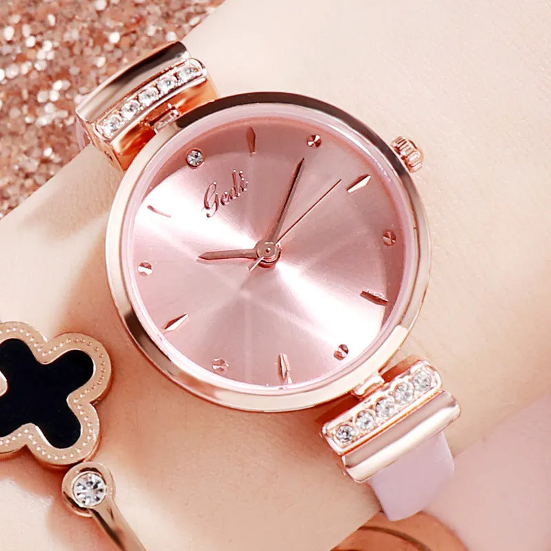 Stylish Ultra-thin Leather Strap Women's Watch