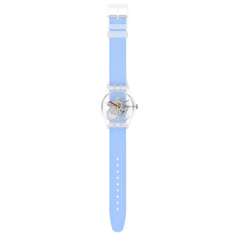 Swatch CLEARLY BLUE STRIPED Watch SUOK156