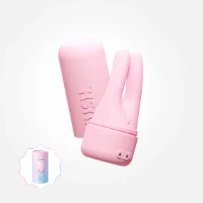 Swish - Compact   Rechargable Pink Dual Tip Vibrator with Travel Case