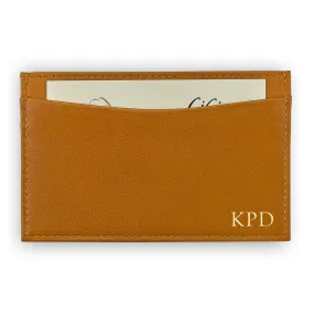 Tan Leather Slim Card Case