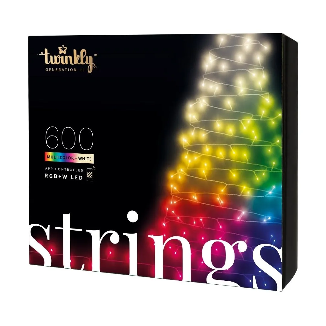 Twinkly Strings Multicolor   White - Luci Twinkly 600 led