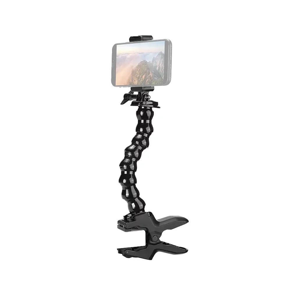 U-Select by Ulanzi MP-4 Phone Clamp Mount with 20cm Flexible Gooseneck, 360 Degree Angle Adjustment for Smartphones and Action Cameras with Adjustable Legs, Cold Shoe Expansion and Detachable Clamp | 2997