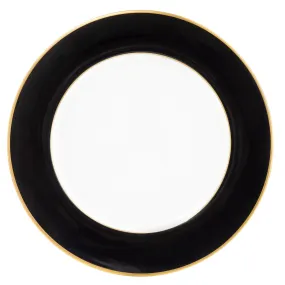 Ultra-White ColorSheen Black Gold Charger Plate