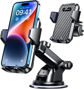 VANMASS Universal Car Phone Mount,【Patent & Safety Certs】 Upgraded Handsfree Stand, Phone Holder for Car Dashboard Windshield Vent, Compatible Iphone 13 12 11 Pro Max Xs XR X 8, Galaxy S20 Note 10 9