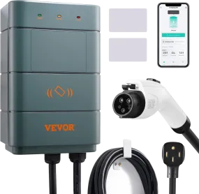 Vevor Level 2 EV Charging Station 0-40A Adjustable 240V NEMA 14-50 Plug with WiFi New