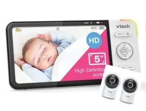 VTECH 5" APP CONNECT SERIES PAN AND TILT ( 2xCAMERAS) NEW