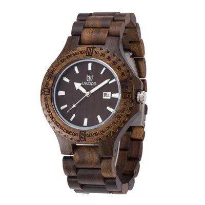 wood watch UWOOD Quartz casual watches for man famous brand wood watch chrismas gift wood watch