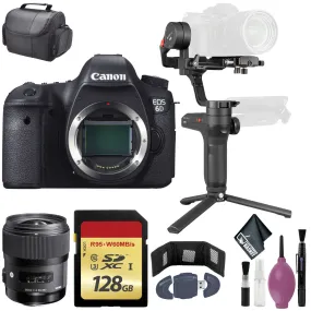 Zhiyun-Tech WEEBILL LAB Handheld Stabilizer - CANON EOS 6D PRO DIG CAMERA BODY - 128GB -Case -Canon EF 35mm f/1.4L II USM Lens